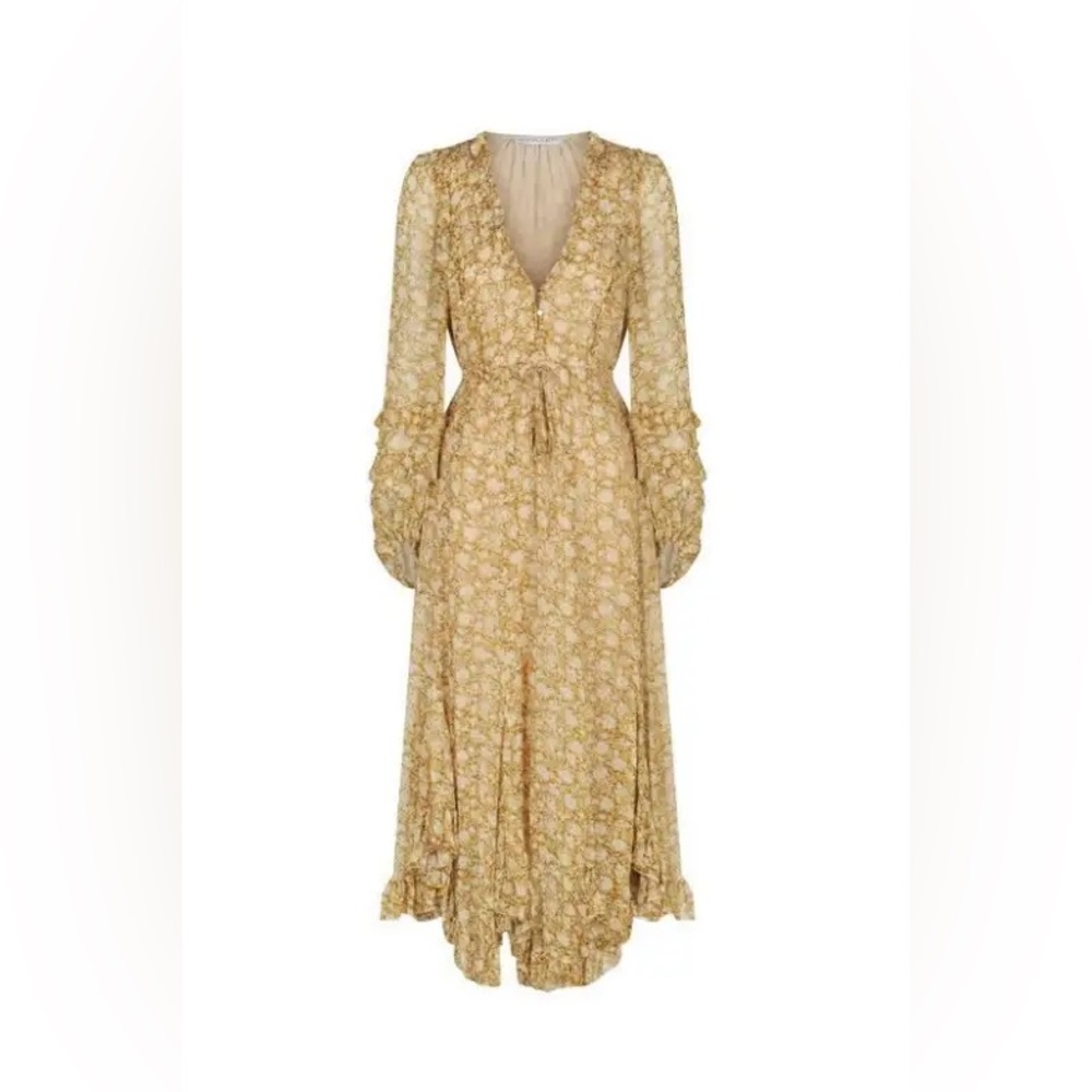 Shona Joy Julia Balloon Sleeve Godet Midi Dress - Picture 3 of 7